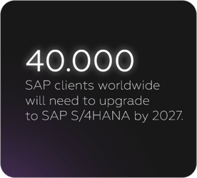 40000 SAP clients worldwide will need to upgrade to SAP s/4HANA by 2027